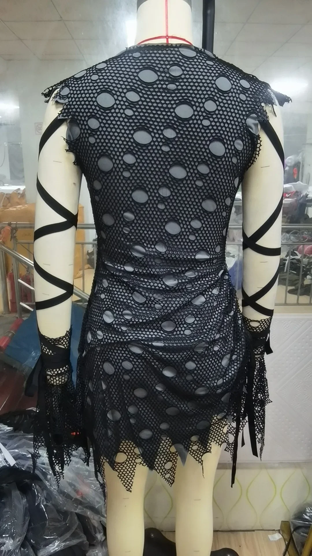 Women Scary Dark Angel Zombie Vampire Halloween Costume with Wings Full Set Lady Evil Ghost Cosplay Carnival Purim Fancy Dress