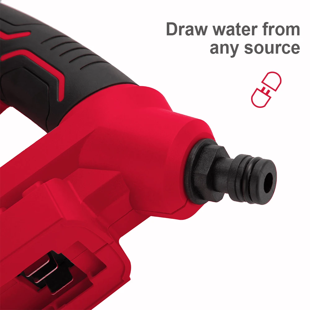 6-in-1 Hand-held 20v Li-ion Battery Power Car Washer Cleaner Lightweight Cordless High Pressure Washer Gun