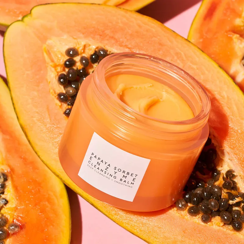 Private Label Natural Organic Papaya Cleanser Balm Face Eye Makeup Remover Cleansing Balm For Oily Skin