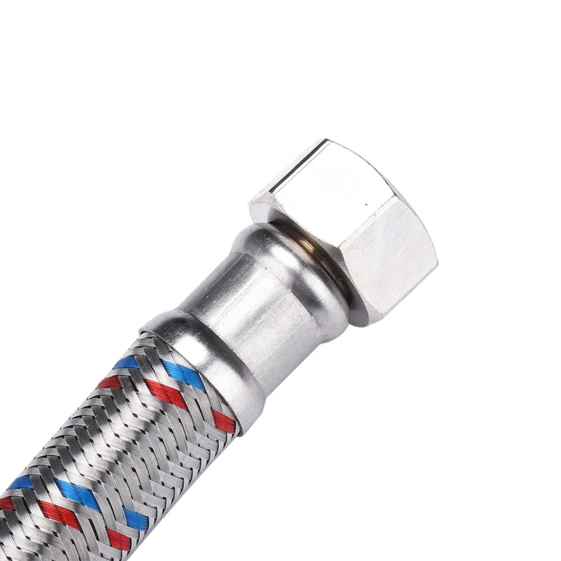 1/4 3/8 inch top factory lifetime guarantee 304 Stainless Steel Bathroom Wire Metal Braided Flexible Hose 23 m