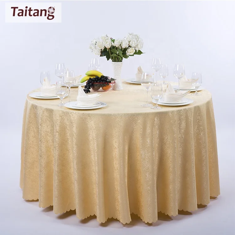 Fancy Wedding Champagne Color Party Tablecloth