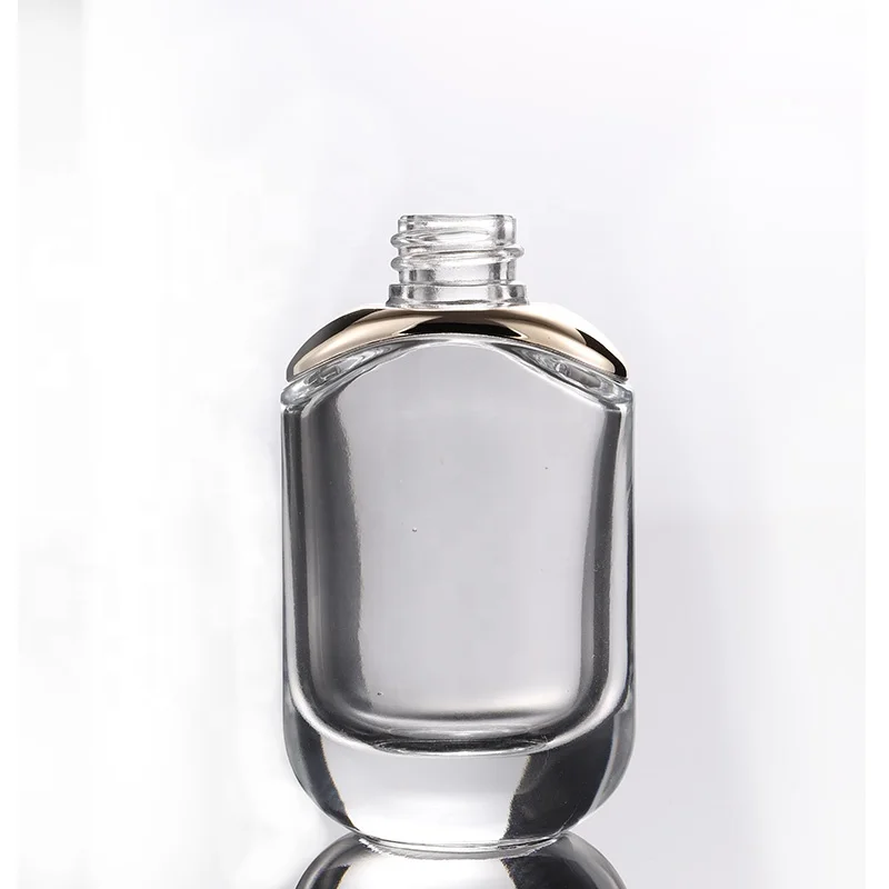 Wholesale transparent flat square glass dropper bottle 30ml glass bottles with gold silver dropper cap
