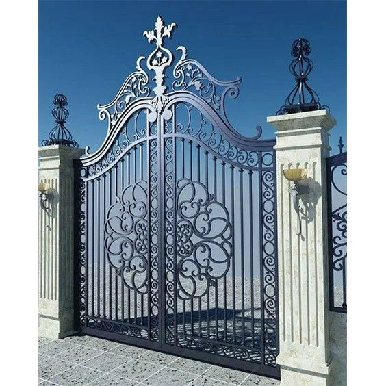 European style cast Villa doors electric garden aluminium courtyard automatic system sliding driveway gate