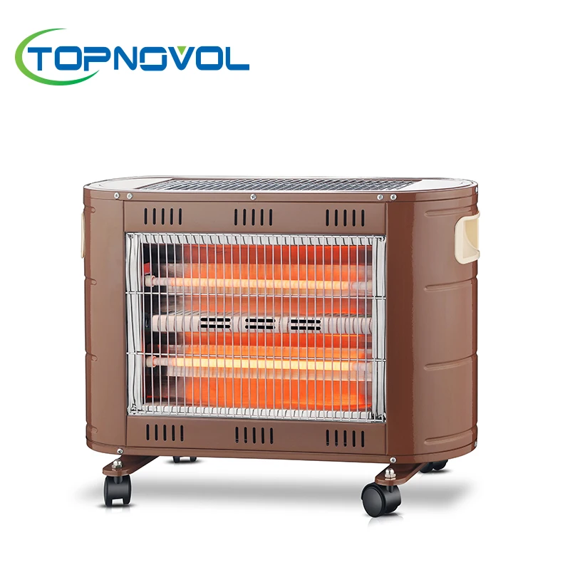 CE/CB 2021 Hot Selling 3 Faces Freestanding Quartz Heater With Good Quality Wheels 2000W