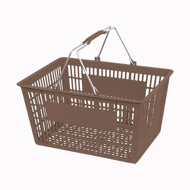 Supermarket Retail Grocery Convenience Store High Standard Shopping Small Plastic Baskets With Handles