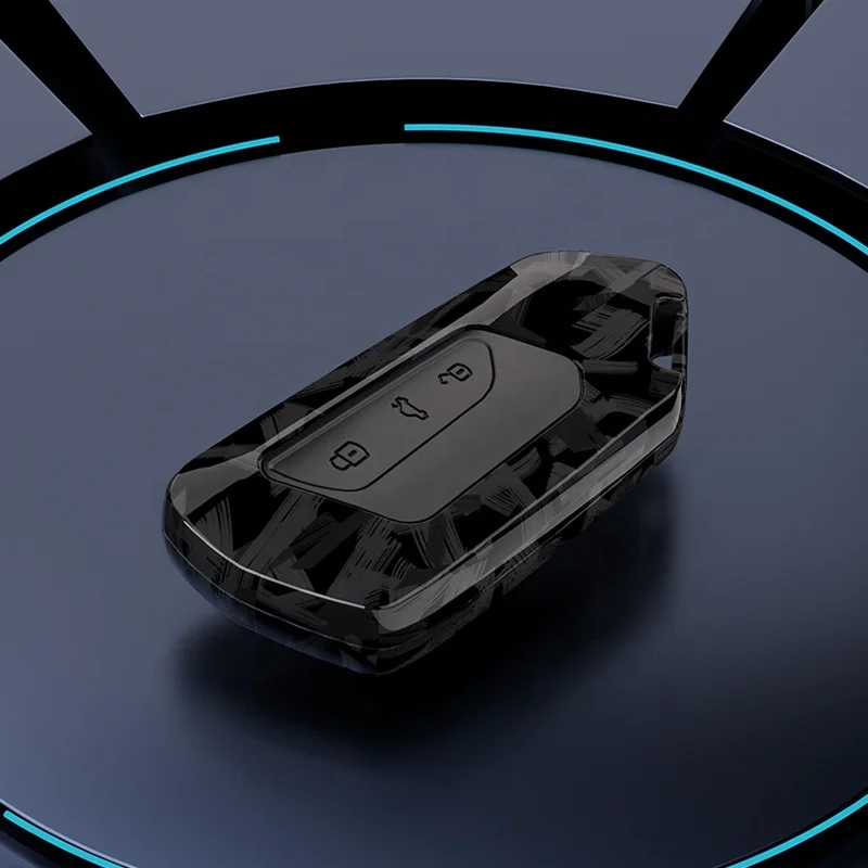 ABS+Carbon Car Key Case Cover Shell Fob For VW Volkswagen Golf 8 MK8 ID.3 ID.4 Cupra Skoda Octavia A8 SEAT Leon MK4 2020 2021