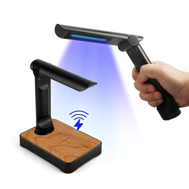 3D Knight portable sanitizing machine charging 10w fast wireless phone charger stand cleaner Portable uv lamp charger