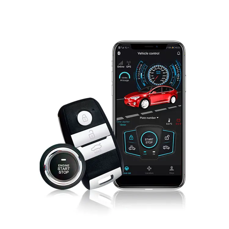 New Trend Mobile Phone App Car Remote Starter Kit with Keyless Entry Car Alarm System and Bluetooth Network Free Vehicle Control