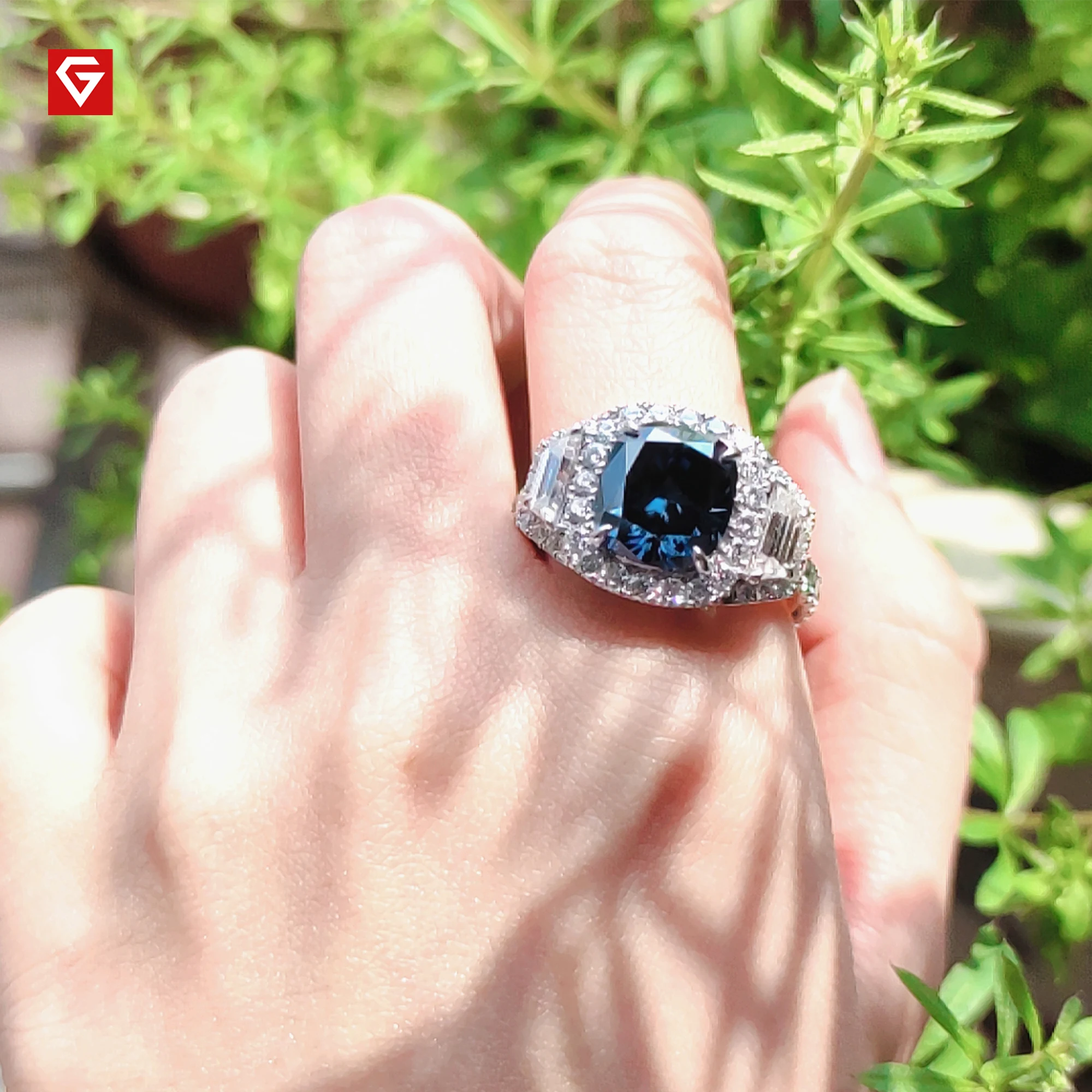 GIGAJEWE Customize Jewelry 9k/14k/18k white gold gemstone women wedding engagement moissanite 14k gold ring