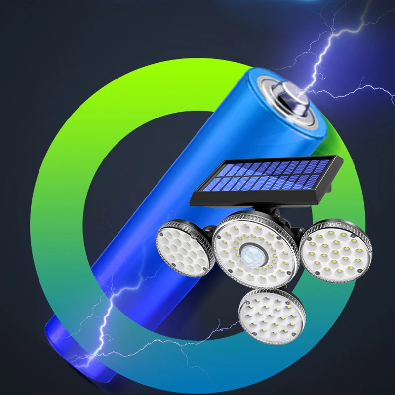 Outdoor Led Solar Lamp With Motion Sensor Flood Light Waterproof Powerful LED Solar Streetlight Garden Decor