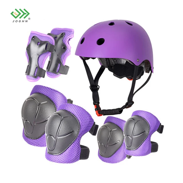Детский шлем для роликовых коньков Защитное снаряжение для скейтборда из семи частей Детские утолщенные наколенники для баланса на велосипеде роликовые коньки