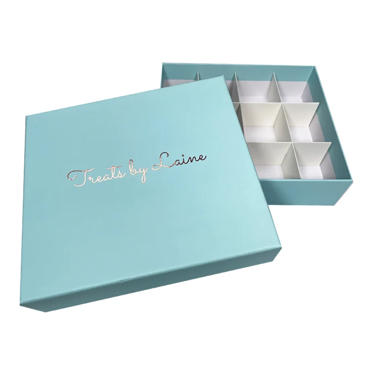 Reliable Rectangular Chocolate Candy Dessert Paper Packaging Box with Separators