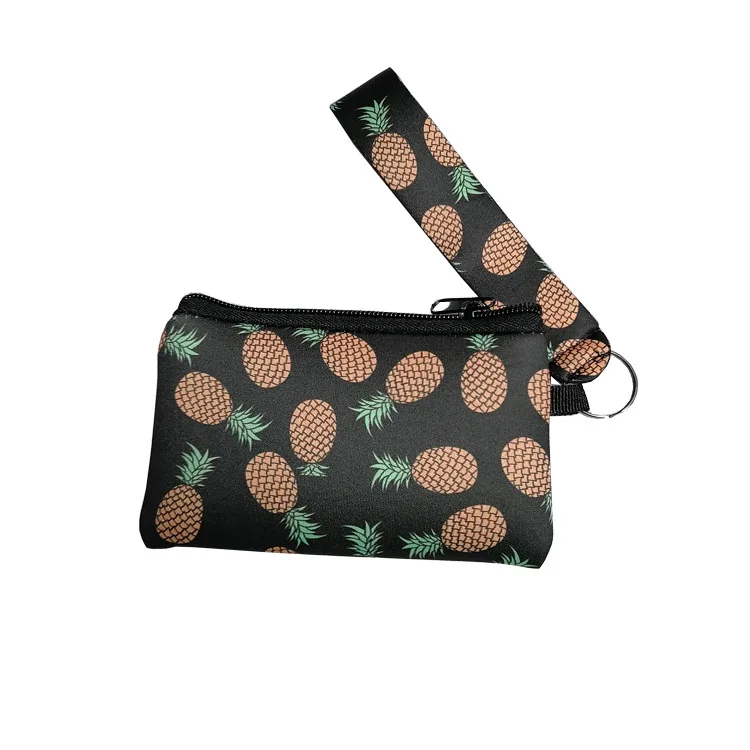 OEM ODM Neoprene Coin Purses for Travel Organizer Clutch Bag for Women Cosmetic Organizer with Zipper Toiletry Bag Ladies Wallet