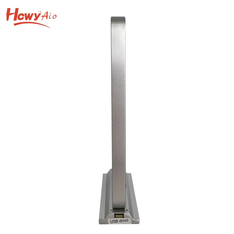 10inch 1024*600 16:9 Aluminium Casing Portable Digital Photo Frame Floor Standing Advertising Player with USB Interface