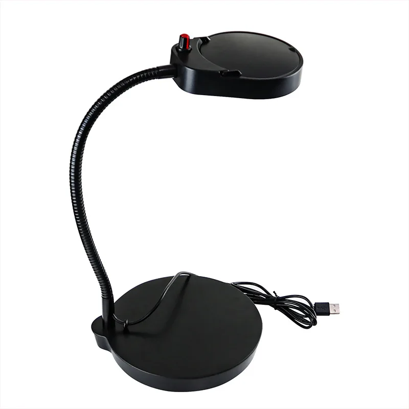 Bench magnifiers optical glass lens 38 LED metal hose lamp multi-purpose magnifying glass
