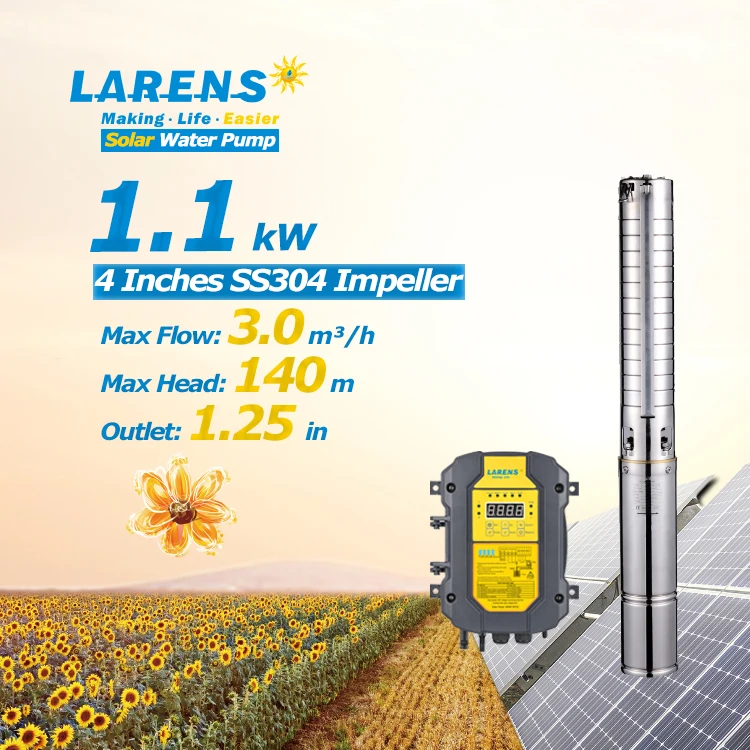 DC Solar Pump Factory 1.5 HP Solar Panel with Water Pump