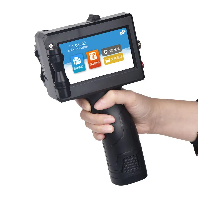 2024 Factory Sale Portable Mini Hand Held Printing Machine Expiry Bar Code Handheld Inkjet Printer For Plastic Bottles