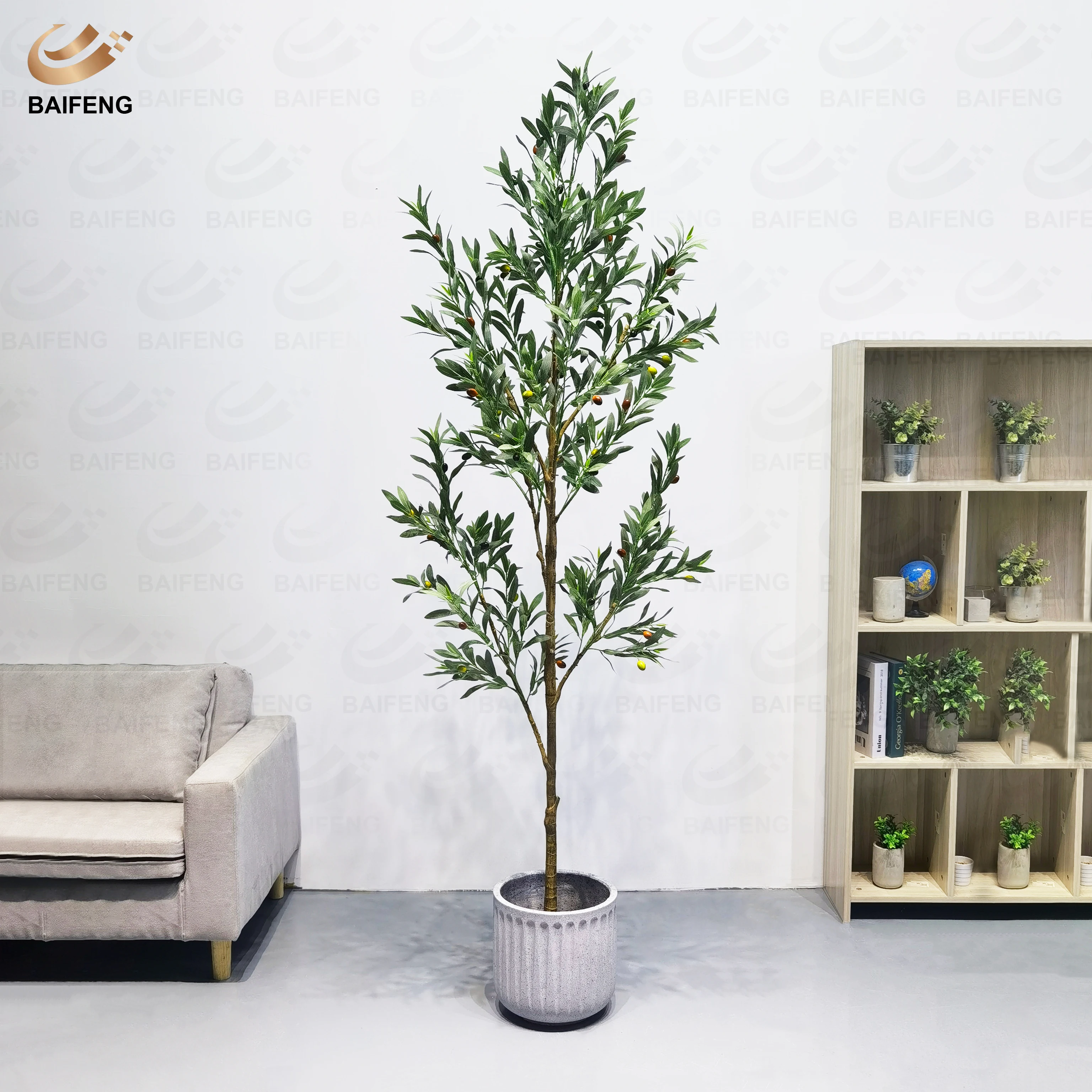 160cm Evergreen Artificial Tree Artificial Olive Tree Indoor Decoration artificial tree plants for home