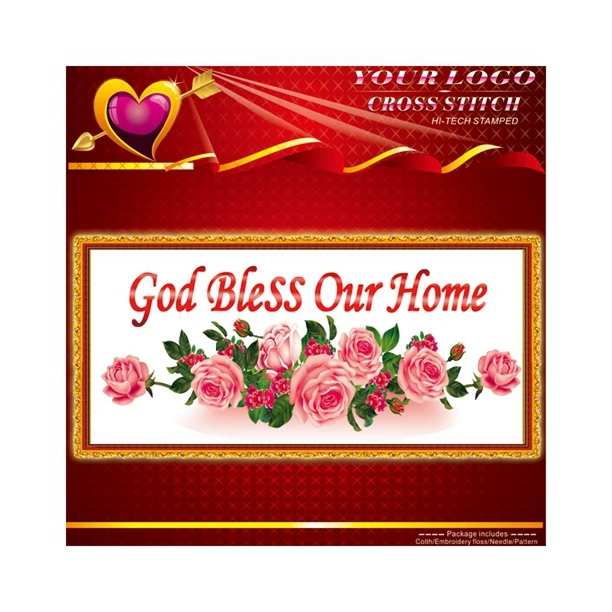 Customized Polyester Embroidery Canvas Cross Stitch Art Home Decorative Cross-stitch Kits