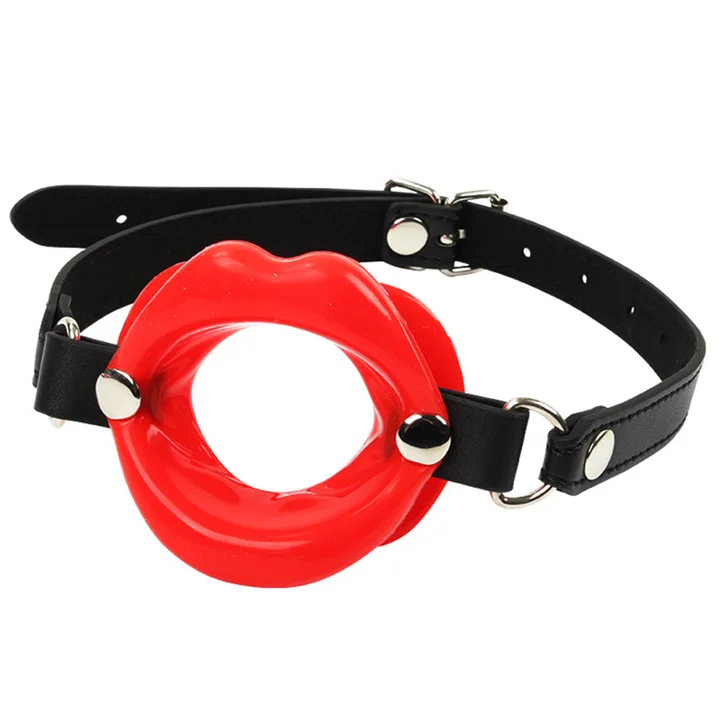 Silicone Open Mouth Sex Toy Lips Gag Oral Fetish Bondage Lips Fixed O-Ring Expander