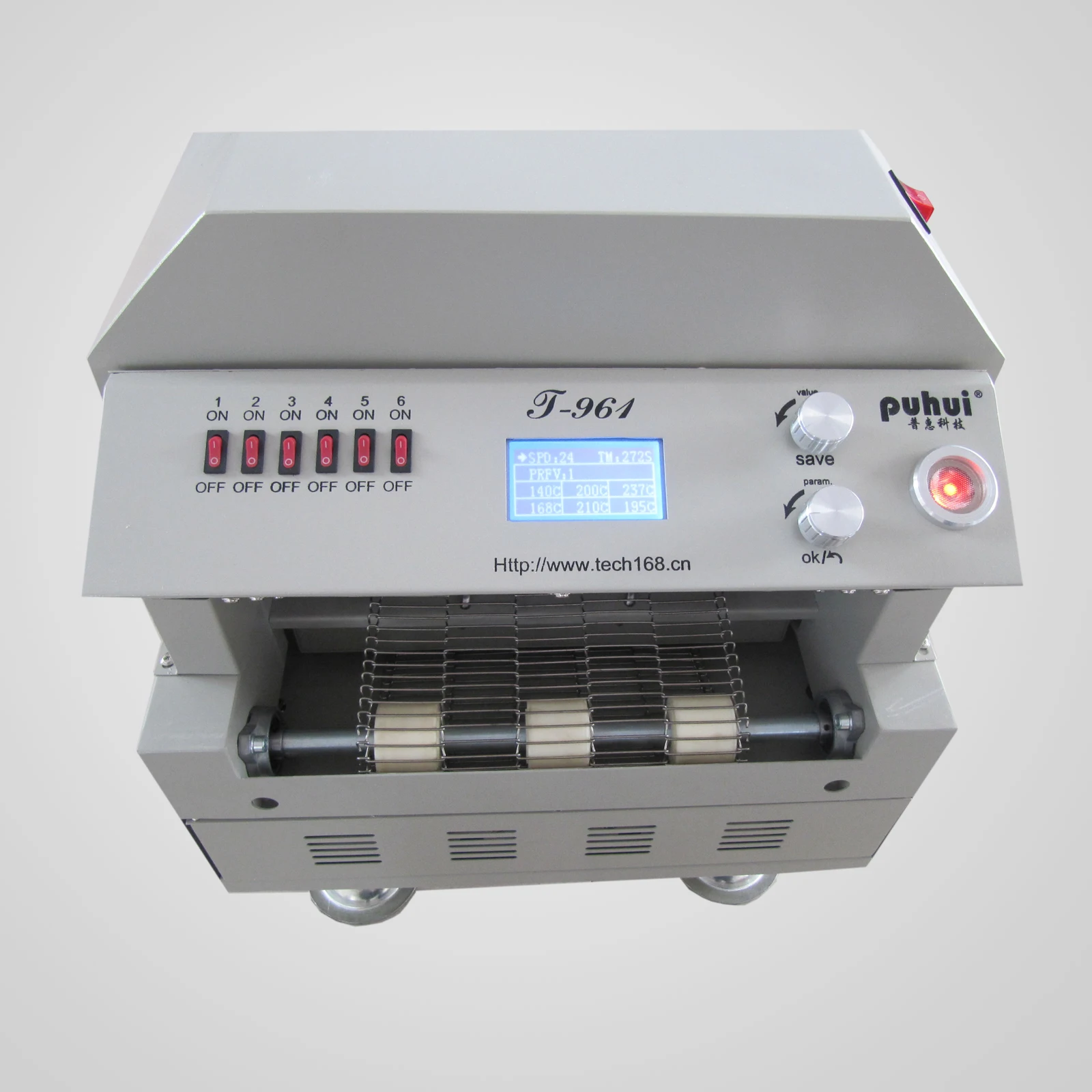 230*730 mm solder area 220v 110v Puhui Infrared and hot air reflow oven T961 LED SMT PCB solder paste welding machine