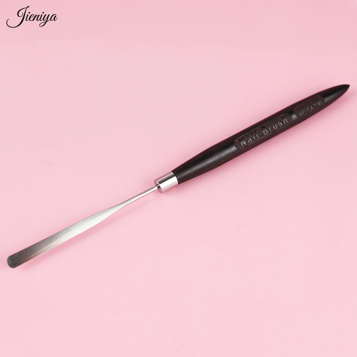 Natural Wood handle Glue Mixing Rod Stirring Rods Metal Nails Gel Polish Sticks Mixing Tool Spatula pen