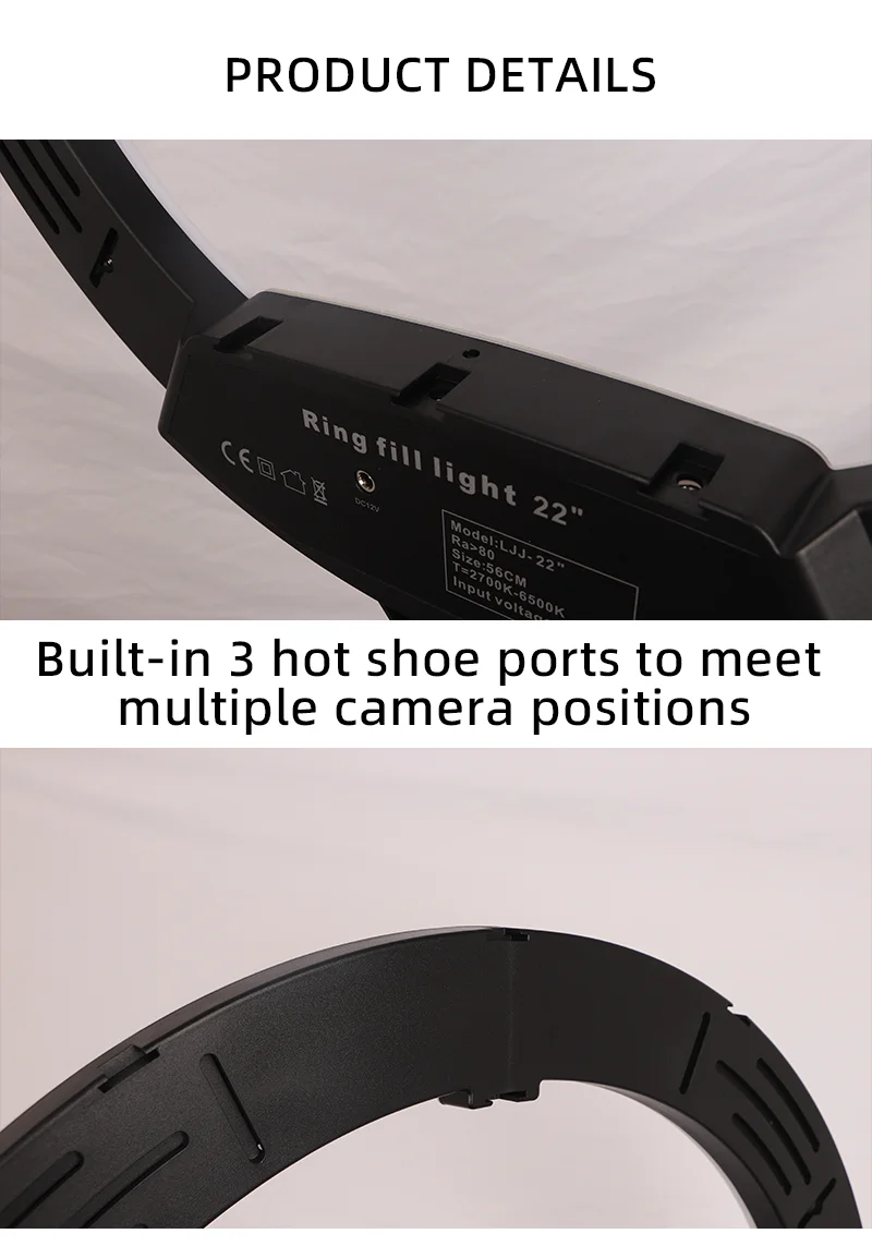 Wholesale 22 Inch  Ring Light Power 48W Color temperature 2700k 7000k for Selfie Makeup Photography Video