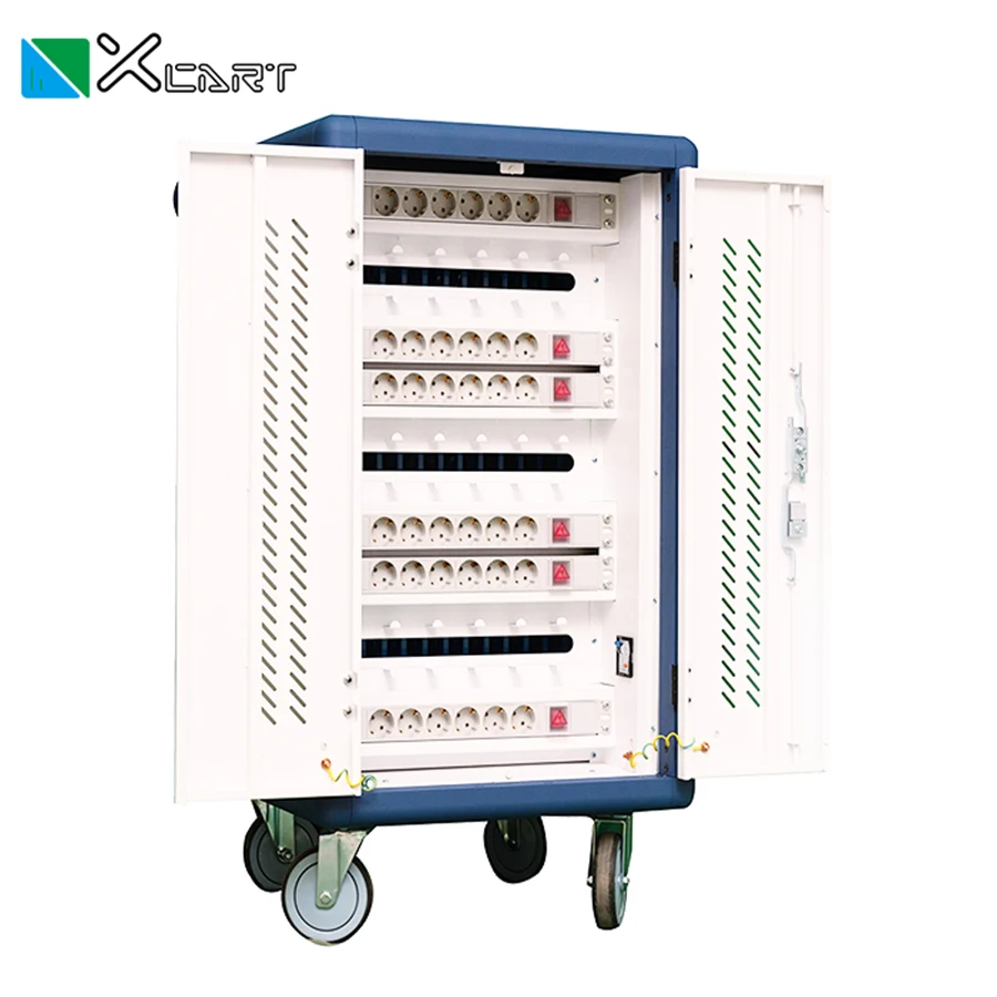 Laptops Charging Cabinet with Aluminum-alloy Frame for 36 Devices Charging Up to 15.6'