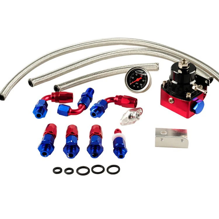 
Racing auto Billet an6 hose universal adjustable fuel pressure regulator adjustable 0-160psi with gauge fpr-005 