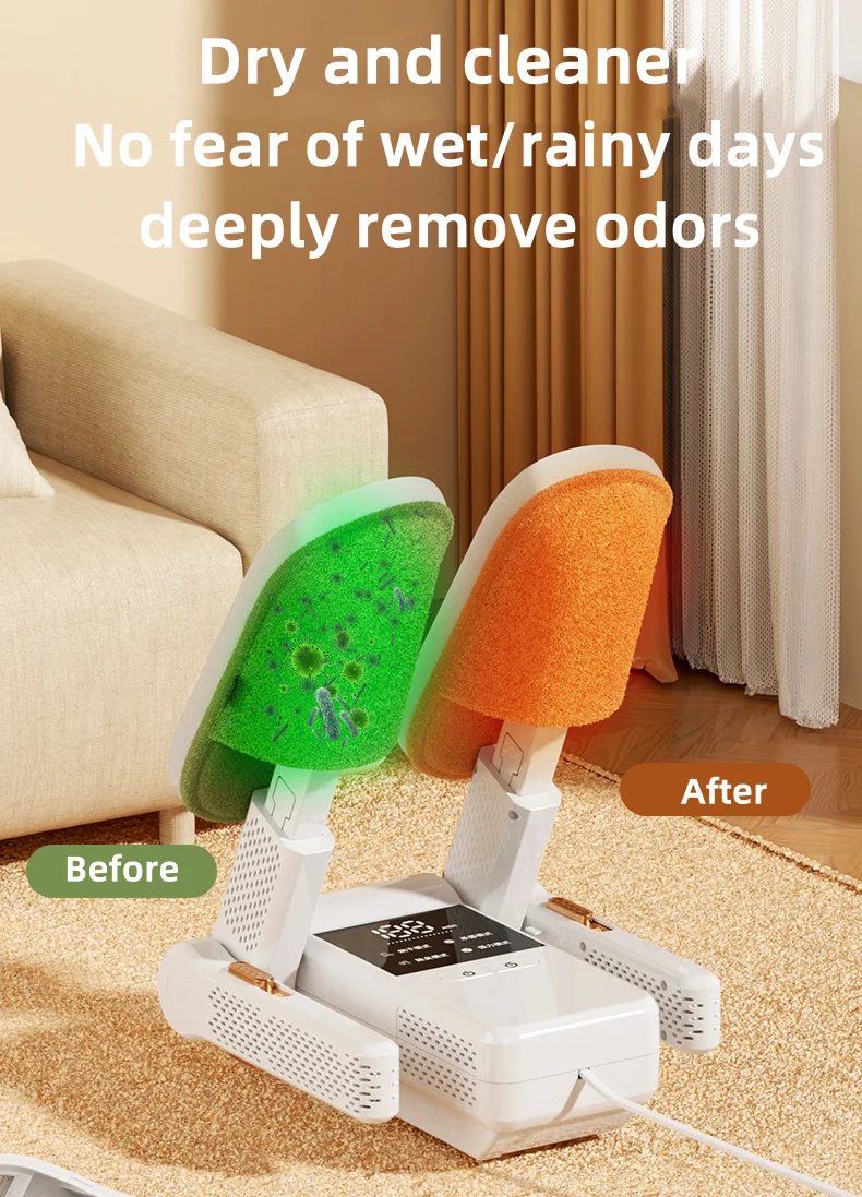 2024 HITU New Products Smart Control Portable Adjustable Warmer Electric Retractable Shoe Dryers Machine