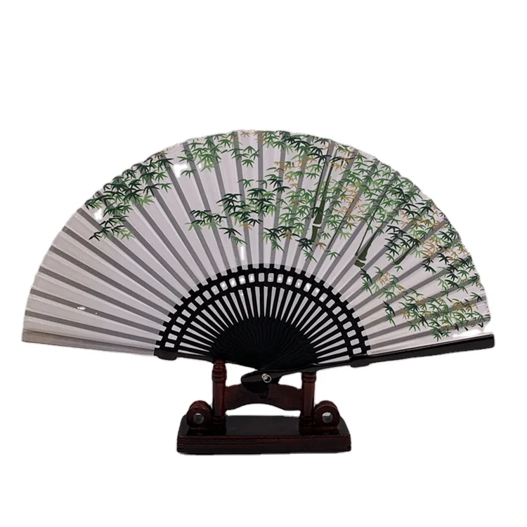
Wholesale Design Custom Logo Full Printing Foldable Bamboo qualitative folding fan 