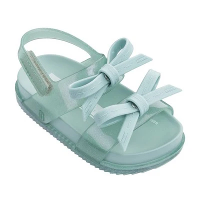 Летние модные милые однотонные прозрачные детские легкие шлепанцы с бантом