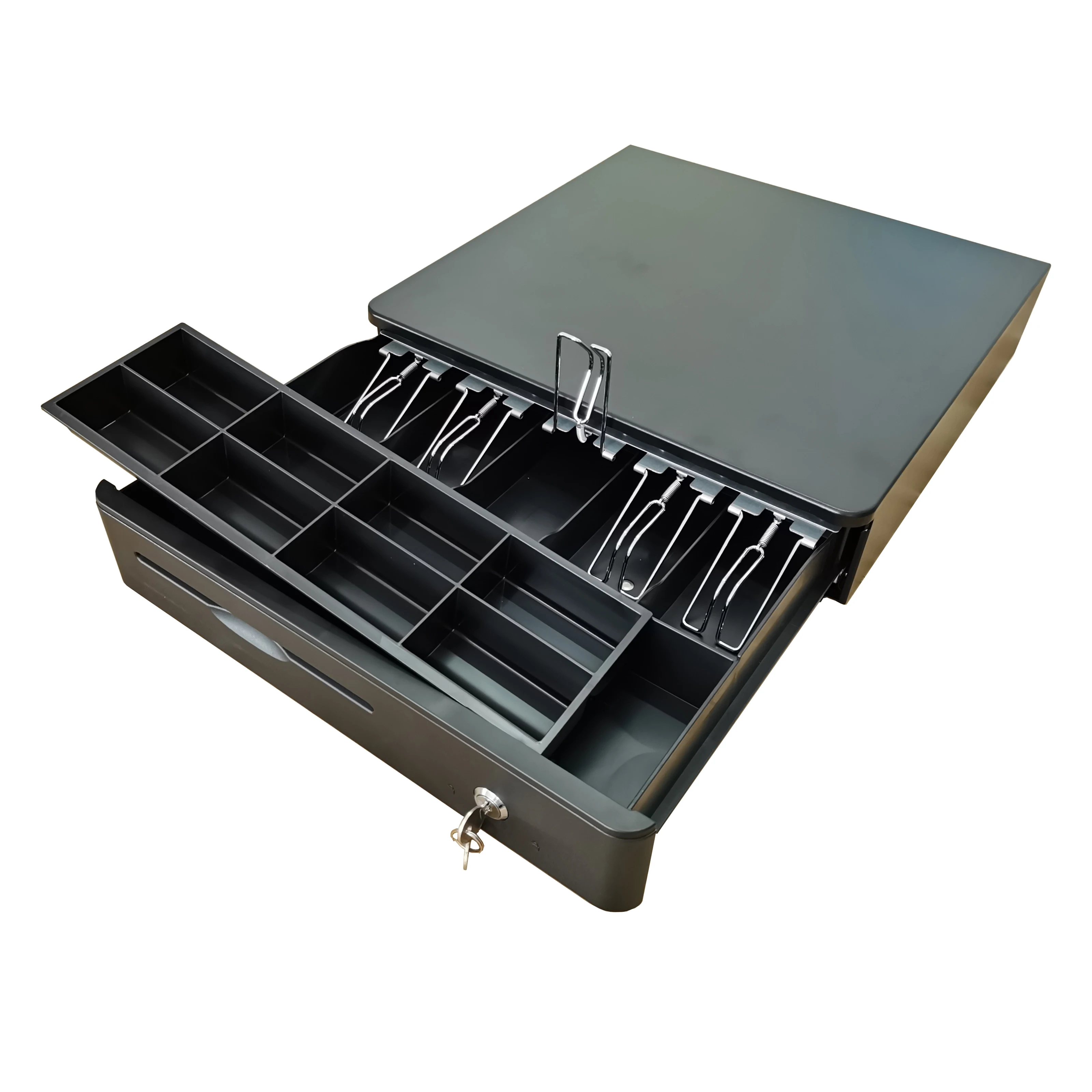 Rj11 RJ12  Black Top Selling 4 Bill 8Bill 405mm   Cash Drawer High Quality    for POS Terminal with Cash Drawer with
