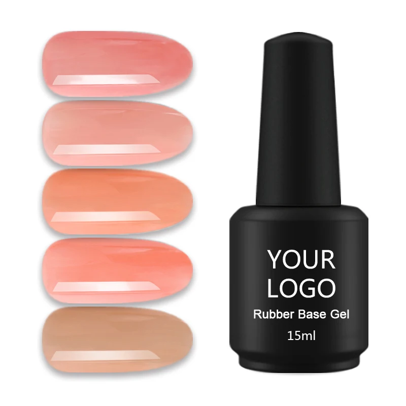 odm gel polish nude pink base nude color nails private label rubber base