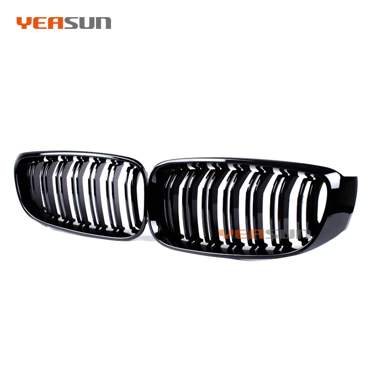 Глянцевый черный двойной туда и обратно ABS решетка для BMW F34 GT 3 серии автозапчастей решетка 2012+