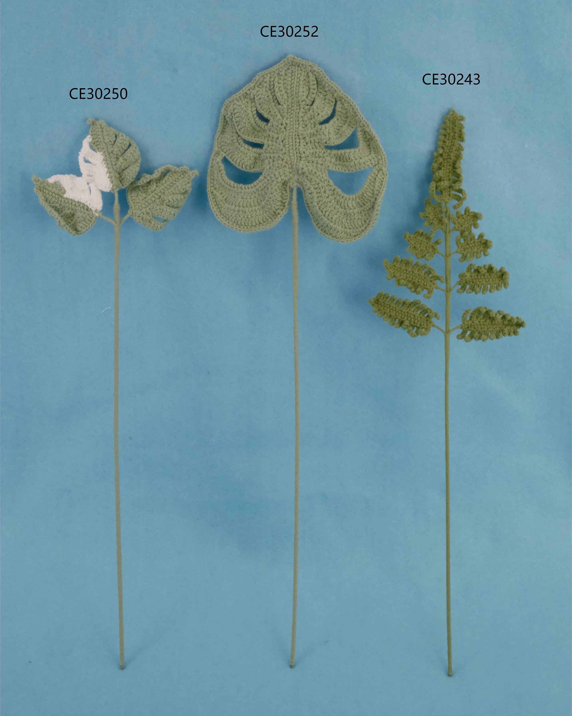 Holiday Decoration Indoor Desktop Crochet Plants Finished Diy Crochet Thread Large Turtleback Bamboo Leave