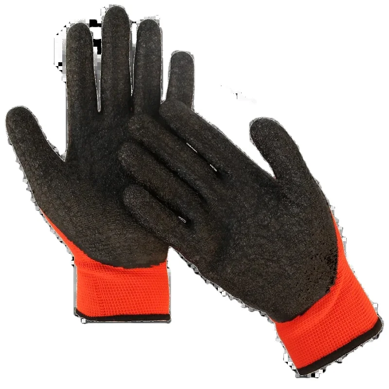 Red 13G Palm Coated custom logo gray black nitrile latex dipped gloves Comfortable Palm  Cheap Wear-resistant Protection Gloves