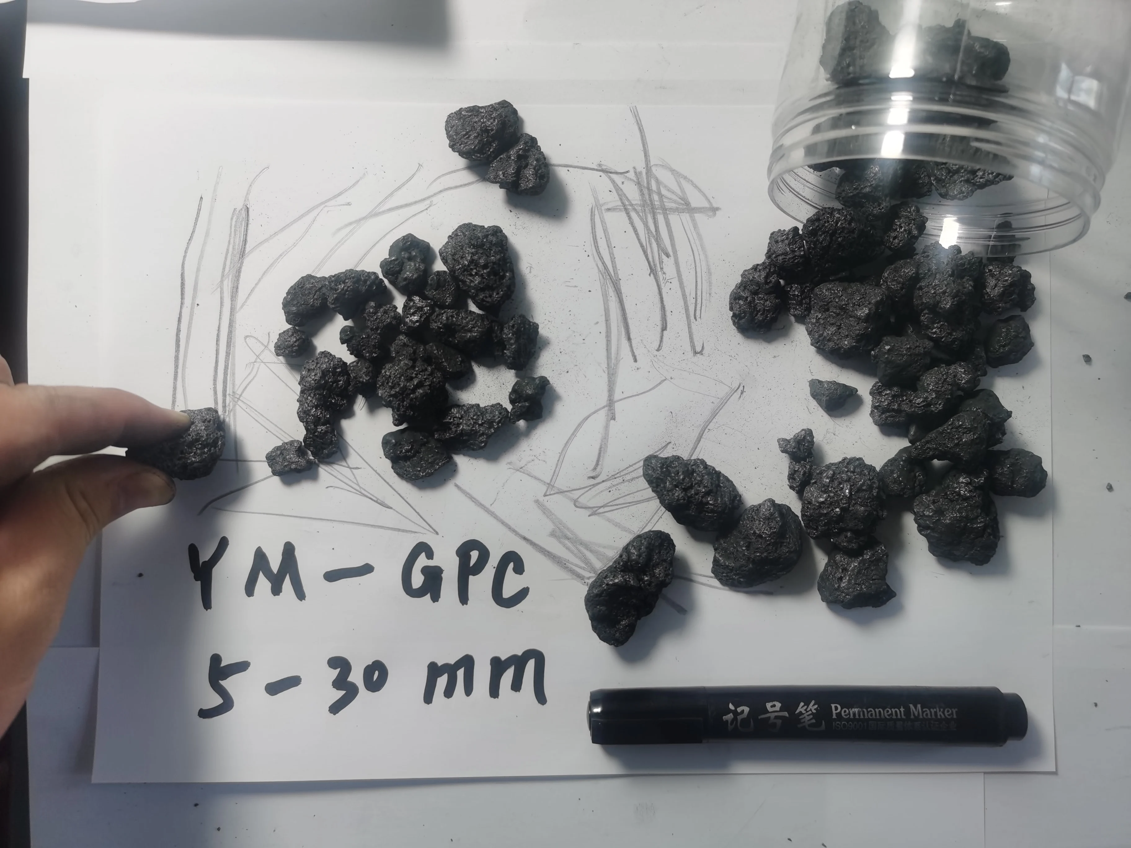 0.1% Sulphur Recarburizer SGPC Semi Graphite Petroleum Coke Synthetic Graphite