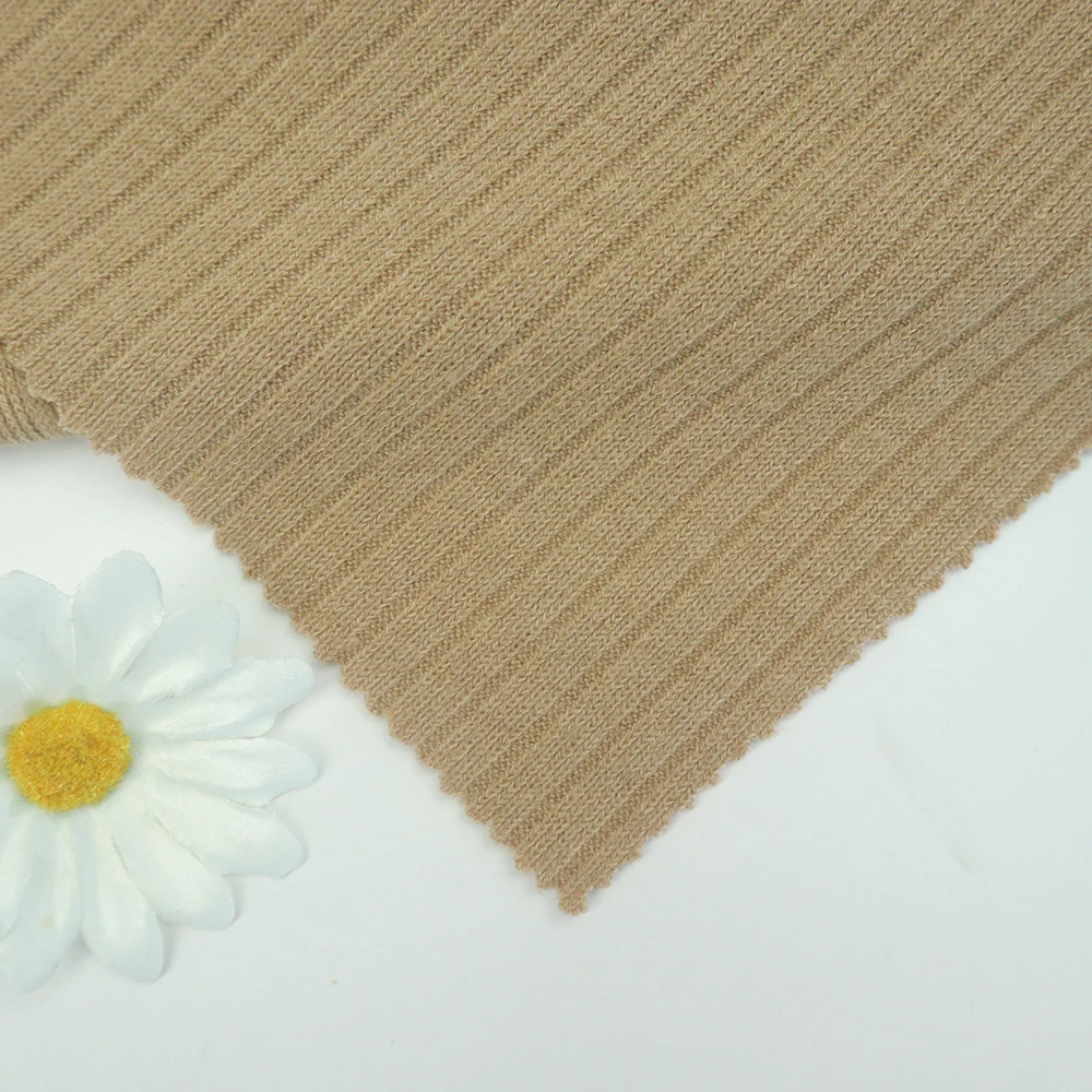 Factory Fabrics Wholesale Materials 100%polyester Ribbed 4*2 rib fabric for Dress Pants making
