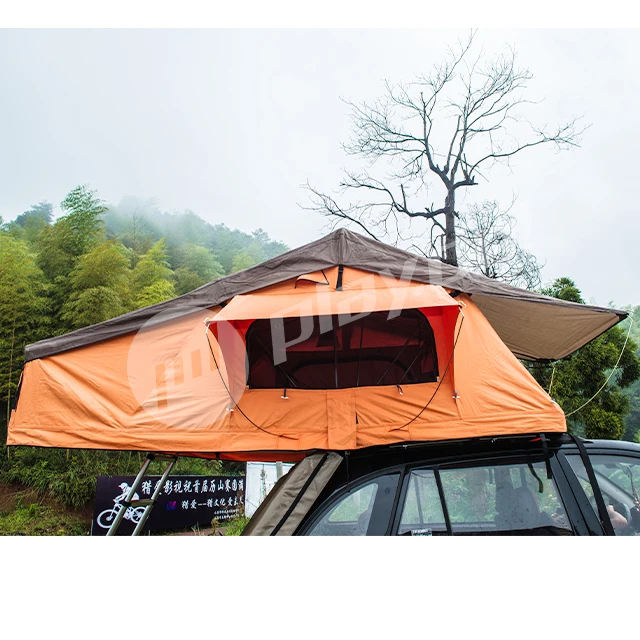 Roof Tent 3 Person 4x4 Portable Outdoor Car Camping Soft Rooftop Tent With Annex