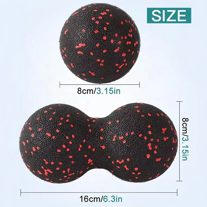 New Chooyou Custom Logo Foam Recyclable Peanut style Home Gym Equipment Double Therapy Massager Epp Material Yoga Massage Ball