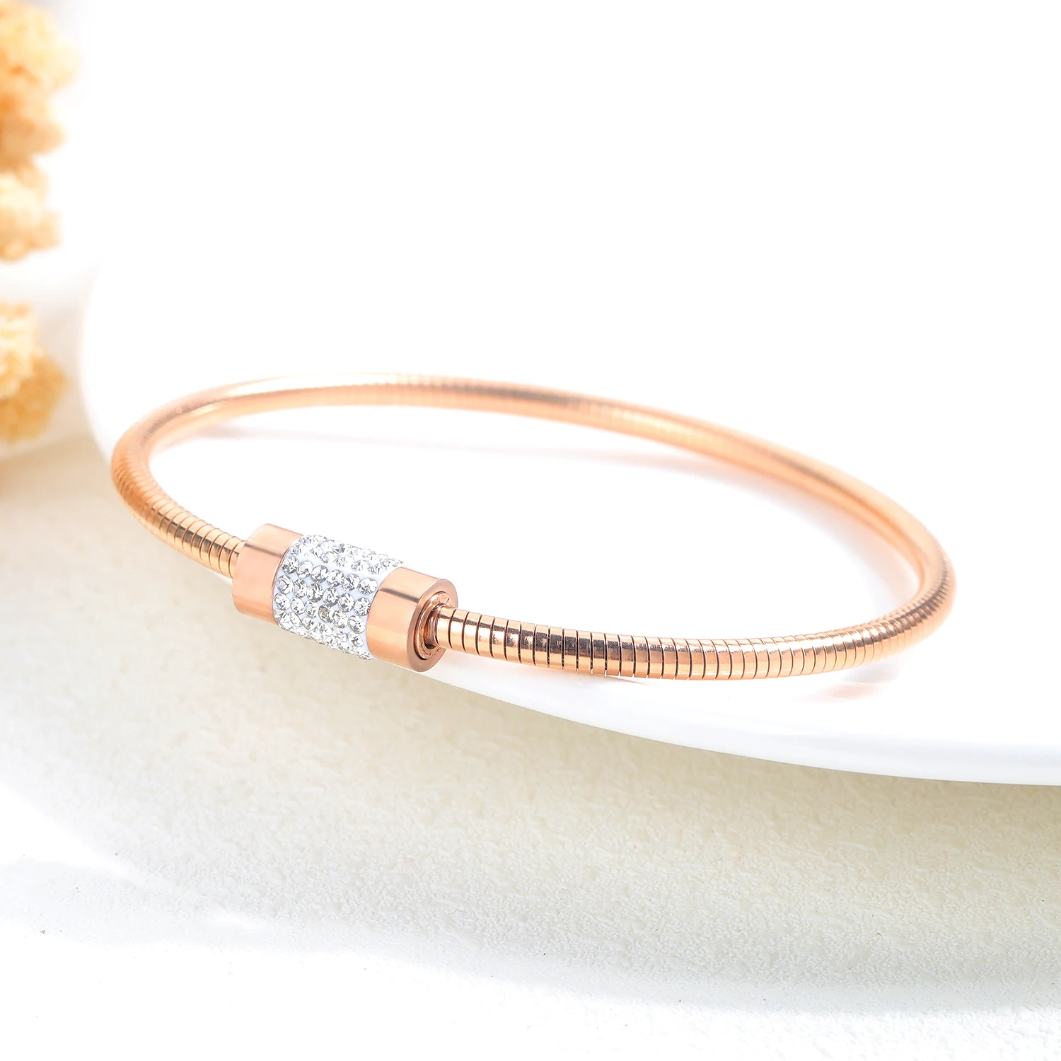 New Fashion Women Arrival Bling Bling Diamond Cz Tennis Bangle Charm Mom Loves Bracelet