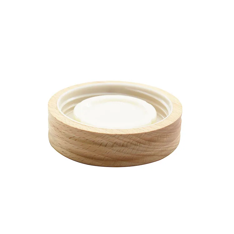 400ml 600ml 800ml food glass storage jar with wood screw lid