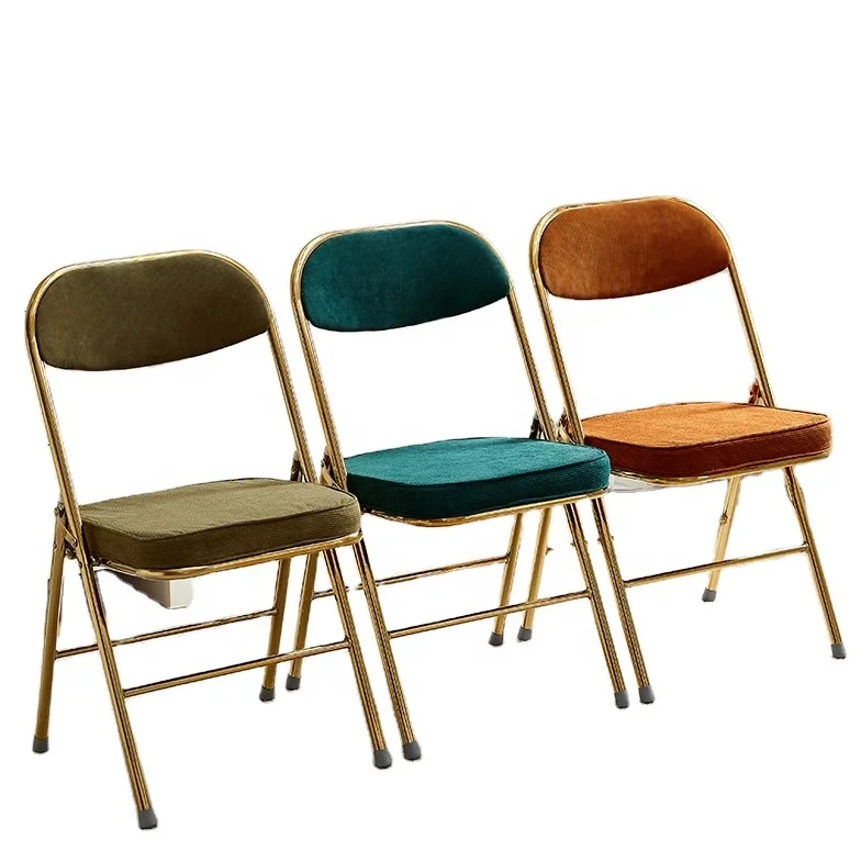 Wholesale Cheap Commercial Stackable Black Metal Folding Chair Home Office Furniture Folding Metal Chairs