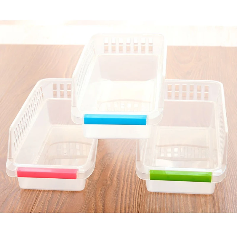 Kitchen Organizer Fridge Freezer Shelf Storage Baskets Fridge Freezer Shelf Holder Pull-out Drawer Organiser Space Saver