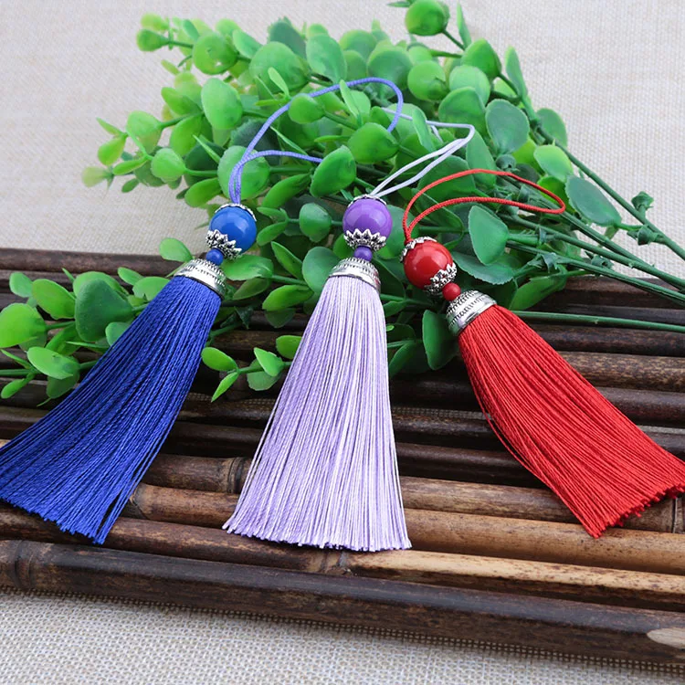 Hanging rope beaded tassel tassel box decoration pendant bookmark hanging tassel ancient costume Hanfu pressing lapel