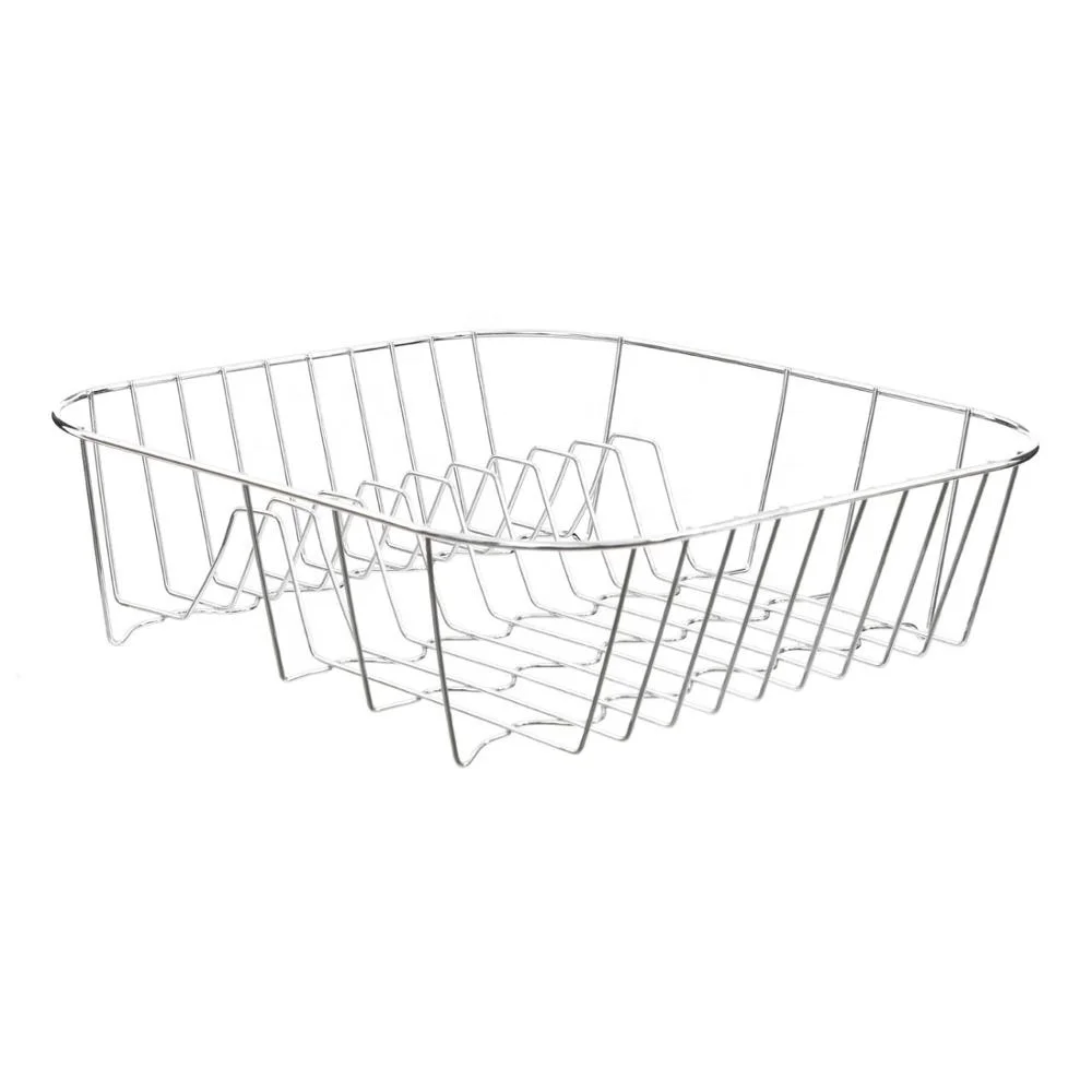 Kitchen Organizer Simple Wire Dish Dryer Drain Holder Cabinet Steel Chrome Wire Bowl Dish Drainer And Organizer