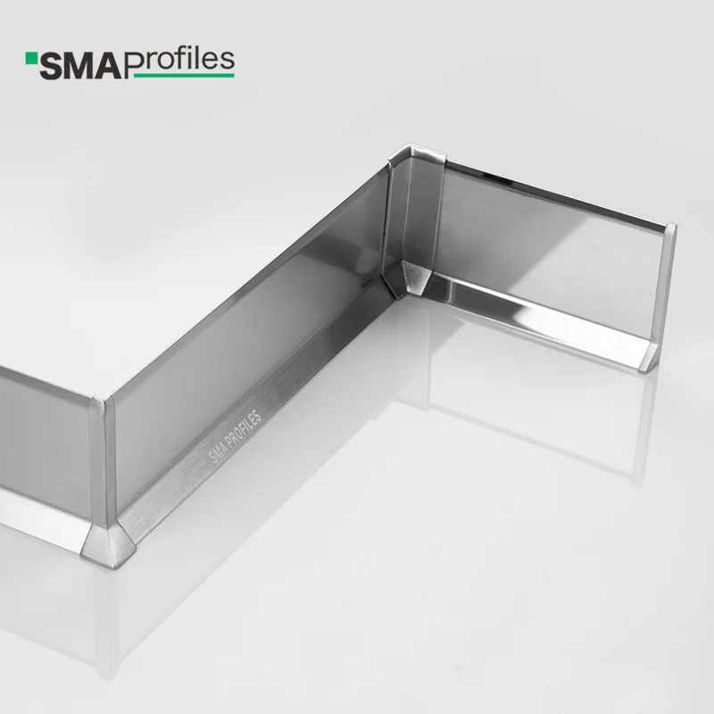 SMAProfiles stainless steel skirting board wall tile edge trim baseboard mould wall protector corner