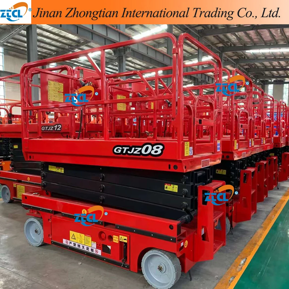 ZTGTJZ 6m 8m 10m 12m 14m 16m automatic Self propelled scissor lifts Mobile Lifter Hydraulic scissor lifts