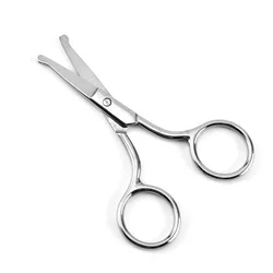Factory in Stock Stainless Steel Beauty  Vibrissac Scissors Eyebrow Scissors Rust Scissors Support Fixed Logo
